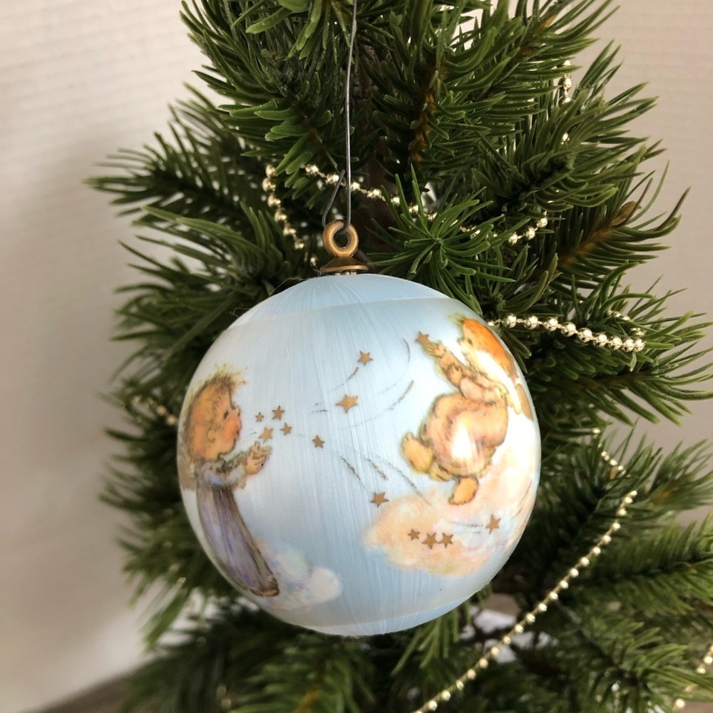 Vtg Hallmark Bless Friends on Christmas Ornament